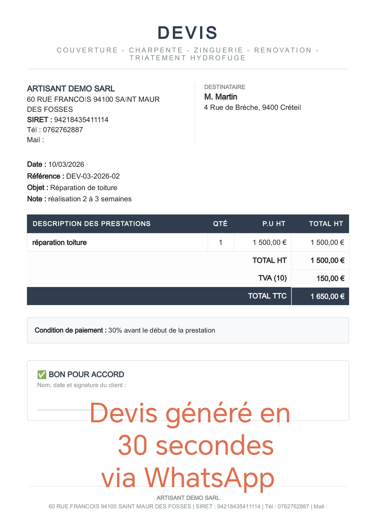 Exemple de devis Nelyan